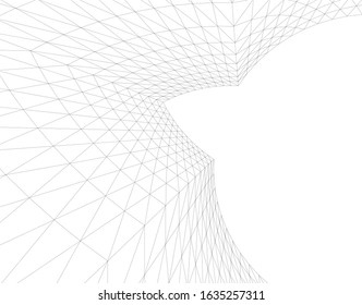 architecture abstract design 3d. Vector illustration 