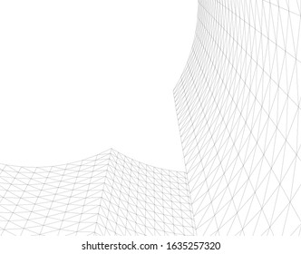 architecture abstract design 3d. Vector illustration 