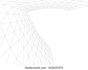 architecture abstract design 3d. Vector illustration 