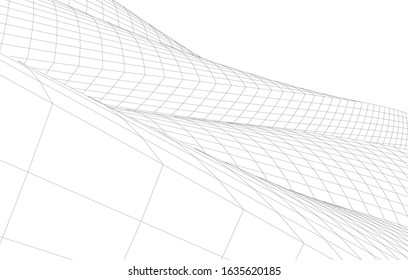 architecture abstract design 3d. Vector illustration 