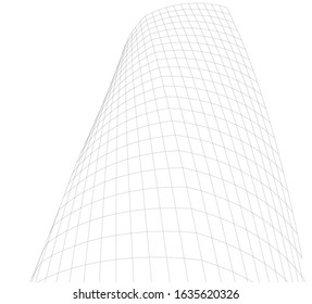 architecture abstract design 3d. Vector illustration 
