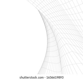 architecture abstract design 3d. Vector illustration 