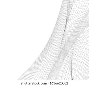 architecture abstract design 3d. Vector illustration 