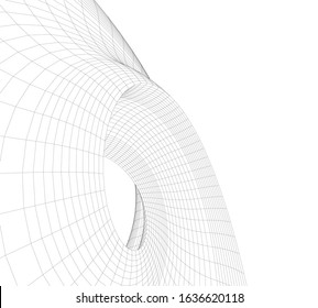 architecture abstract design 3d. Vector illustration 