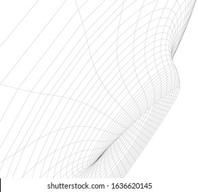 architecture abstract design 3d. Vector illustration 