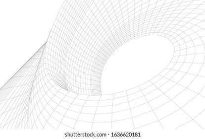 architecture abstract design 3d. Vector illustration 