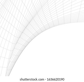 architecture abstract design 3d. Vector illustration 