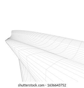 architecture abstract design 3d. Vector illustration 