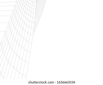 architecture abstract design 3d. Vector illustration 