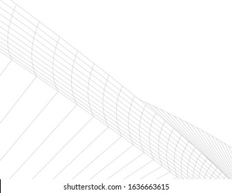 architecture abstract design 3d. Vector illustration 