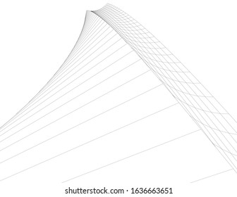 architecture abstract design 3d. Vector illustration 