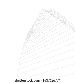 architecture abstract design 3d. Vector illustration 