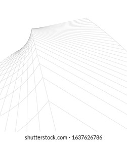 architecture abstract design 3d. Vector illustration 