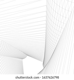 architecture abstract design 3d. Vector illustration 