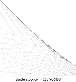 architecture abstract design 3d. Vector illustration 