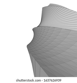 architecture abstract design 3d. Vector illustration 