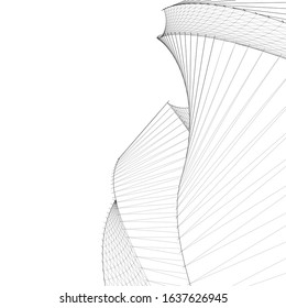 architecture abstract design 3d. Vector illustration 