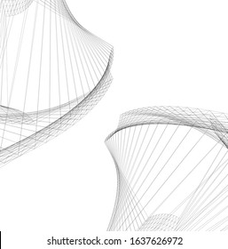 architecture abstract design 3d. Vector illustration 