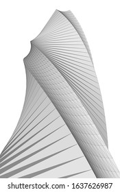 architecture abstract design 3d. Vector illustration 