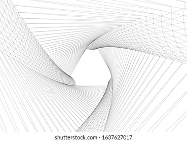 architecture abstract design 3d. Vector illustration 
