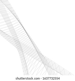 architecture abstract design 3d. Vector illustration 
