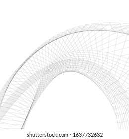 architecture abstract design 3d. Vector illustration 