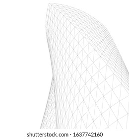 architecture abstract design 3d. Vector illustration 