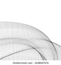 architecture abstract design 3d. Vector illustration 