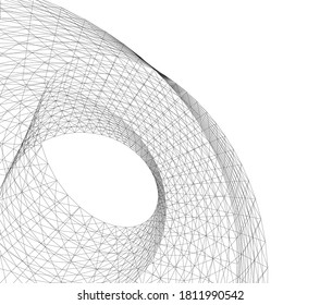 architecture abstract design 3d vector illustration 