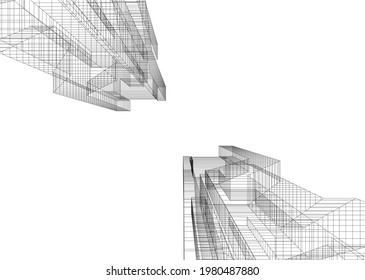  Diseño abstracto de arquitectura de fondo digital