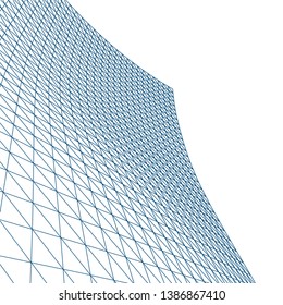 architecture abstract forms 3d illustration