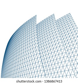 architecture abstract forms 3d illustration