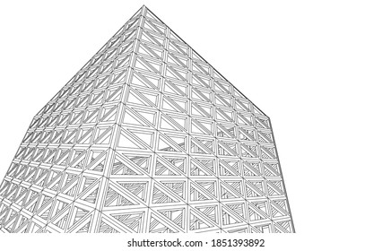architecture abstract geometry design geometric background 3d graphics