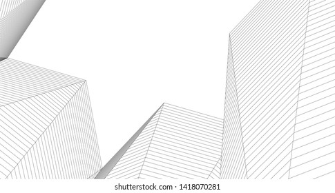 
architecture abstract graphics 3d illustration