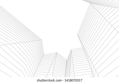 
architecture abstract graphics 3d illustration