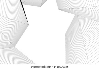 
architecture abstract graphics 3d illustration