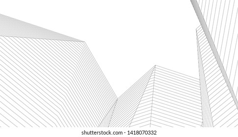 
architecture abstract graphics 3d illustration