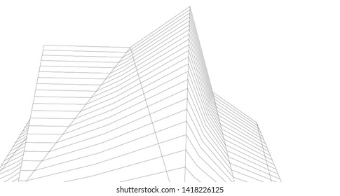 
architecture abstract graphics 3d illustration