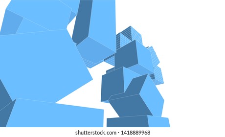 architecture abstract graphics 3d illustration