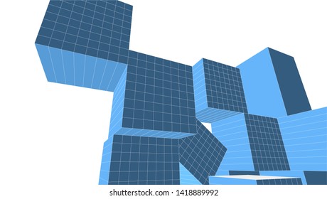 architecture abstract graphics 3d illustration