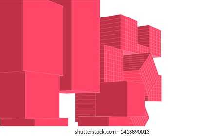 architecture abstract graphics 3d illustration