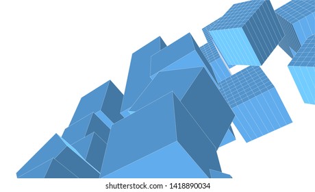 architecture abstract graphics 3d illustration