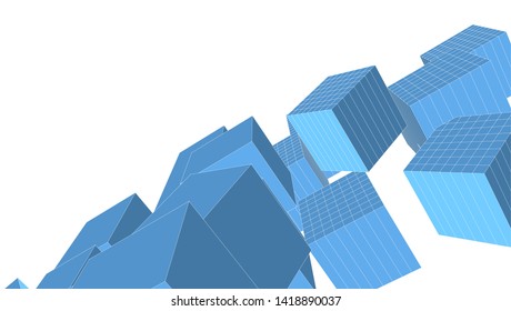 architecture abstract graphics 3d illustration
