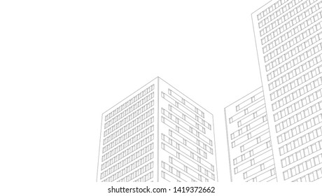 architecture abstract graphics 3d illustration