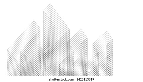
architecture abstract graphics 3d illustration