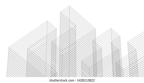 
architecture abstract graphics 3d illustration
