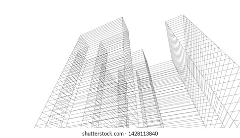 
architecture abstract graphics 3d illustration