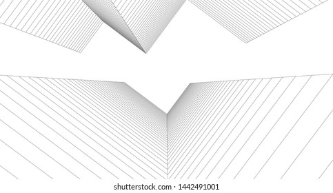 architecture abstract graphics 3d illustration