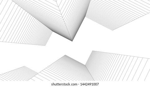 architecture abstract graphics 3d illustration