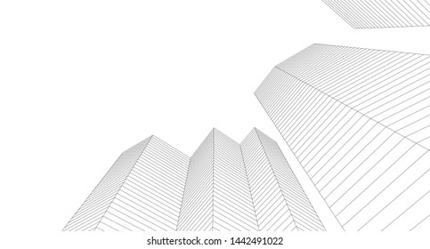 architecture abstract graphics 3d illustration
